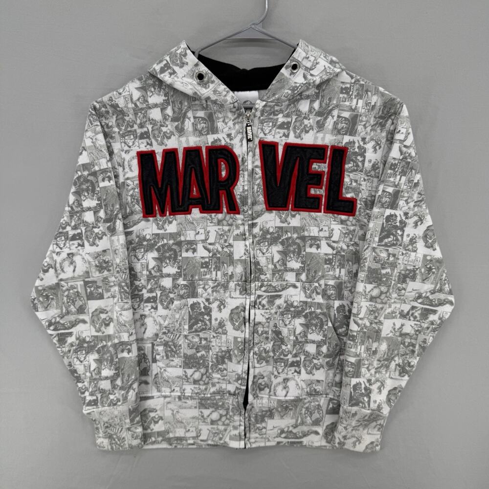 Universal Studios Marvel Comics All Over Print Zip Up Hoodie Mens Medium